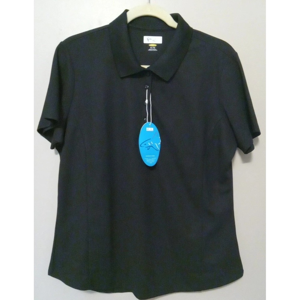 Greg Norman Woman Black Pro Series Moisture‎ Wick UV Sports Shirt Size Xl